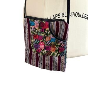 Vintage Embroidered Whimsy Crossbody Purse: Boho, Hippie, Spring